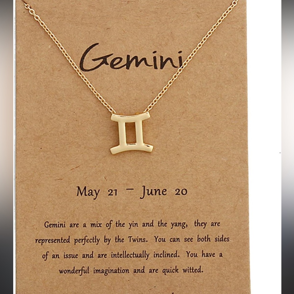 Gold Gemini Necklace